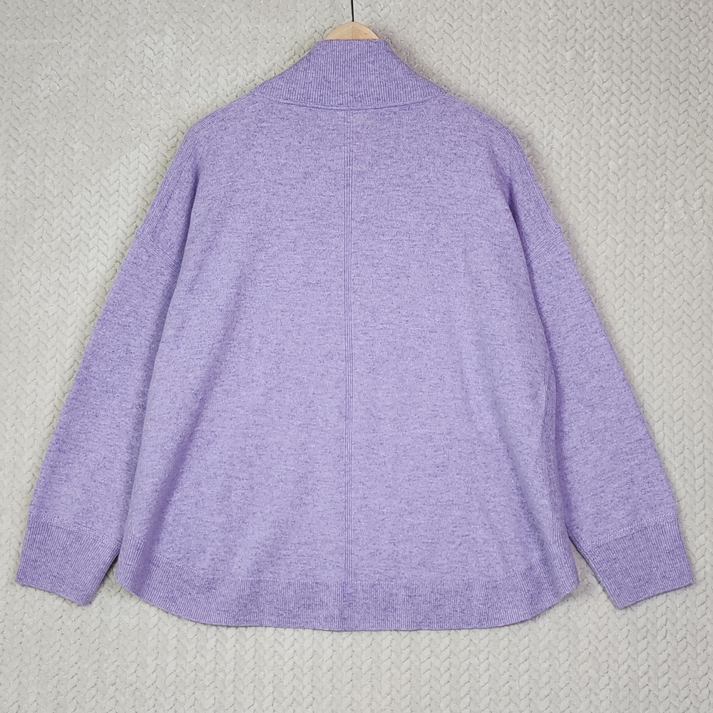 Poetry 100% Cashmere Purple Lavender Collared Sweater Women's Size UK 18 US 14 - Picture 4 of 11